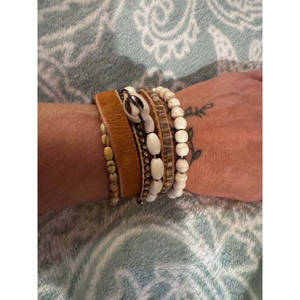 Victoria Emerson magnetic clasp boho bracelet 6 strand - Picture 2 of 6